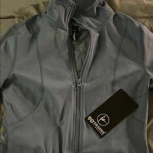 90 Degree by Reflex Gray Zip-Up Jacket